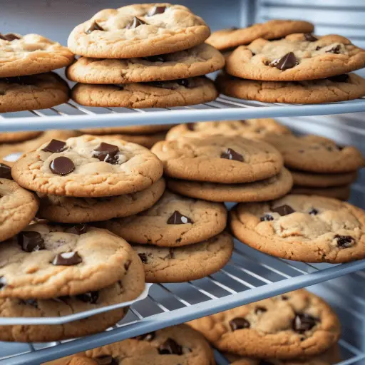 Freshly Baked Cookies Stored in Refrigerator