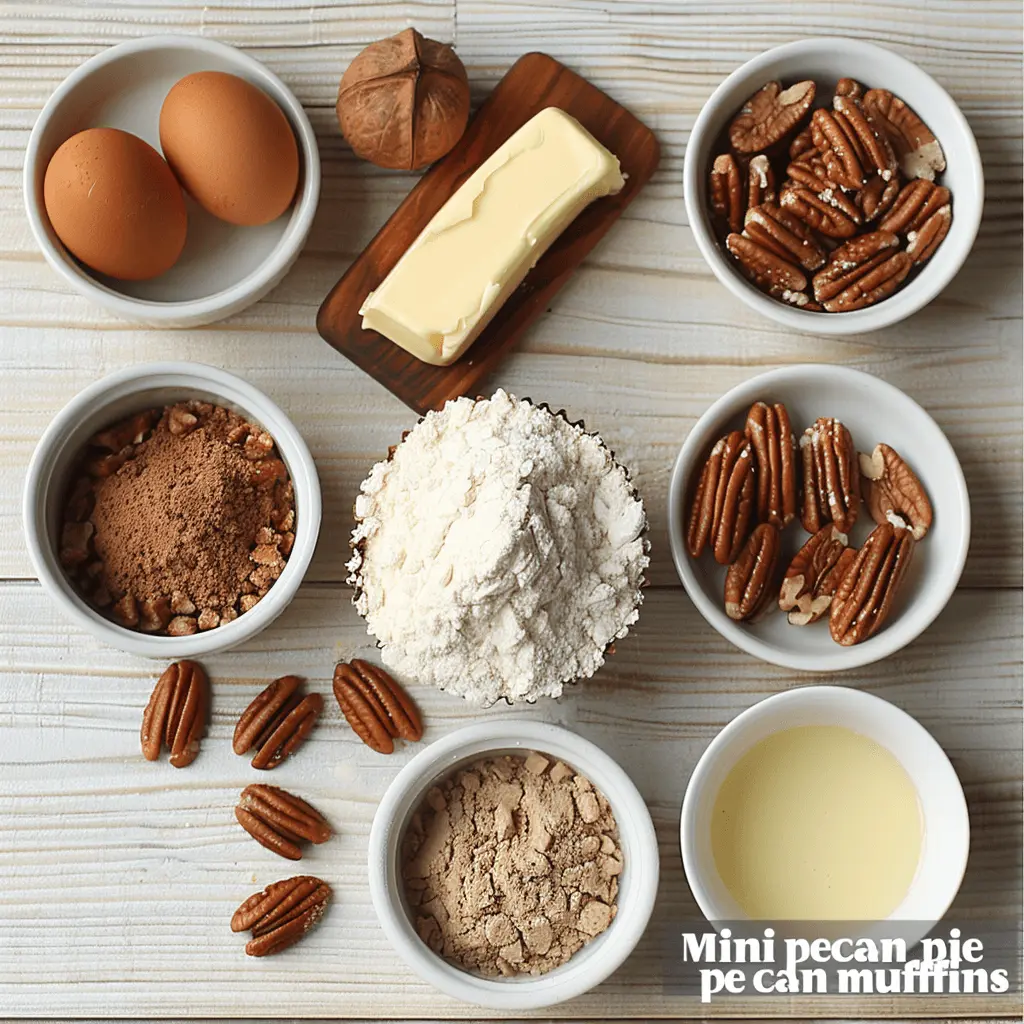 Ingredients for Mini Pecan Pie Muffins