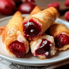 Air Fryer Cherry Cheesecake Egg Rolls-image