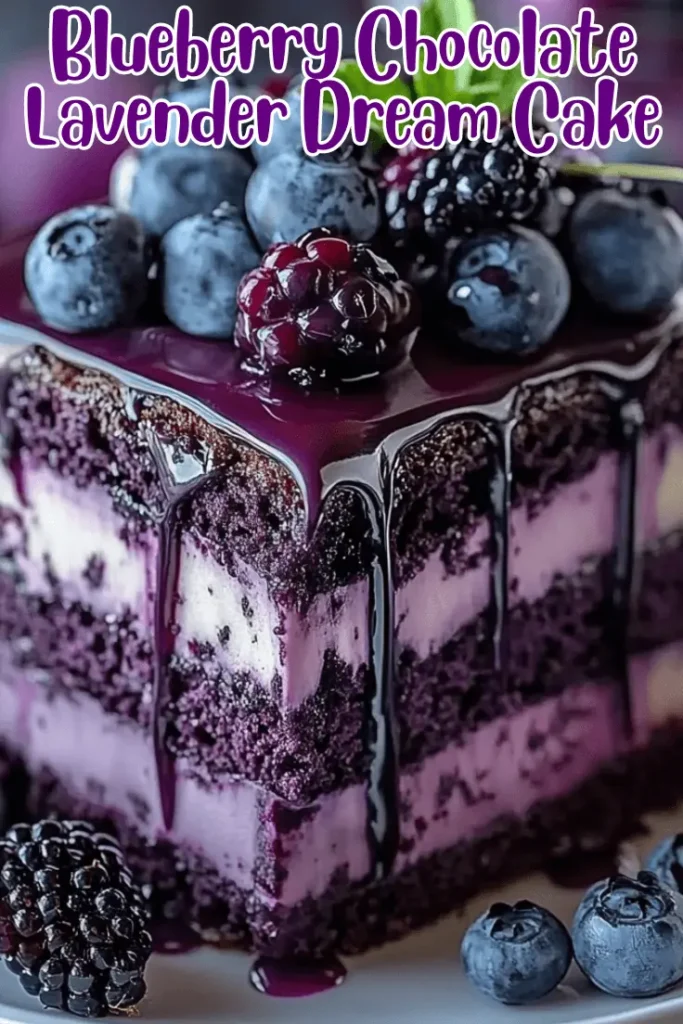 Blueberry Chocolate Lavender Dream Cake