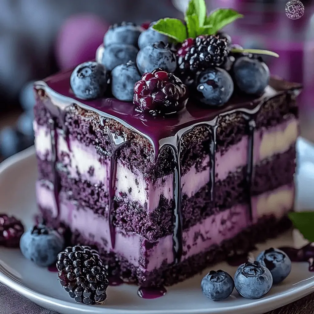 Blueberry Chocolate Lavender Dream Cake