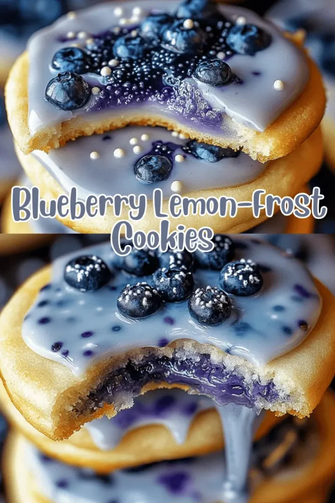 Blueberry Lemon-Frost Cookies pinterest