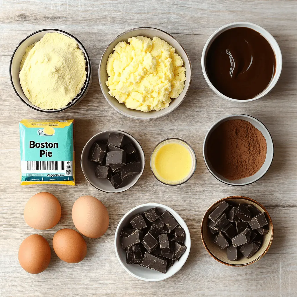 Irresistible-Boston-Cream-Pie-Cupcakes-ingredients.  