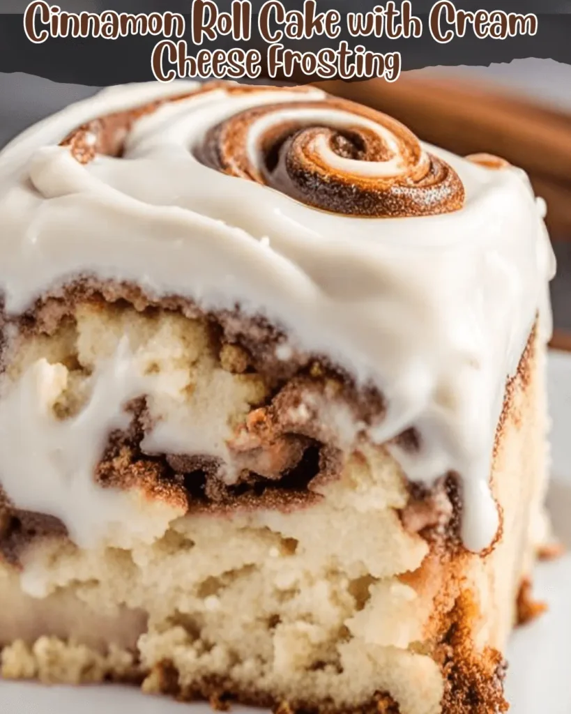 Cinnamon Roll Cake with Cream Cheese Frosting