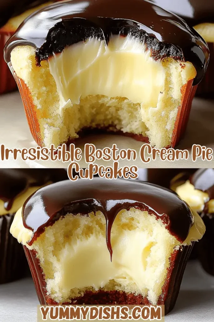  Irresistible Boston Cream Pie Cupcakes 