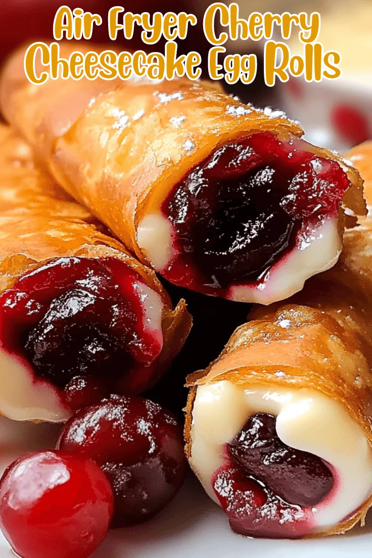 Air Fryer Cherry Cheesecake Egg Rolls