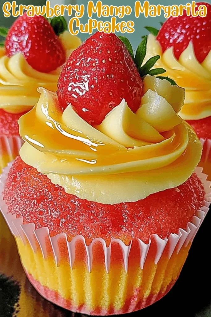  Strawberry Mango Margarita Cupcakes 