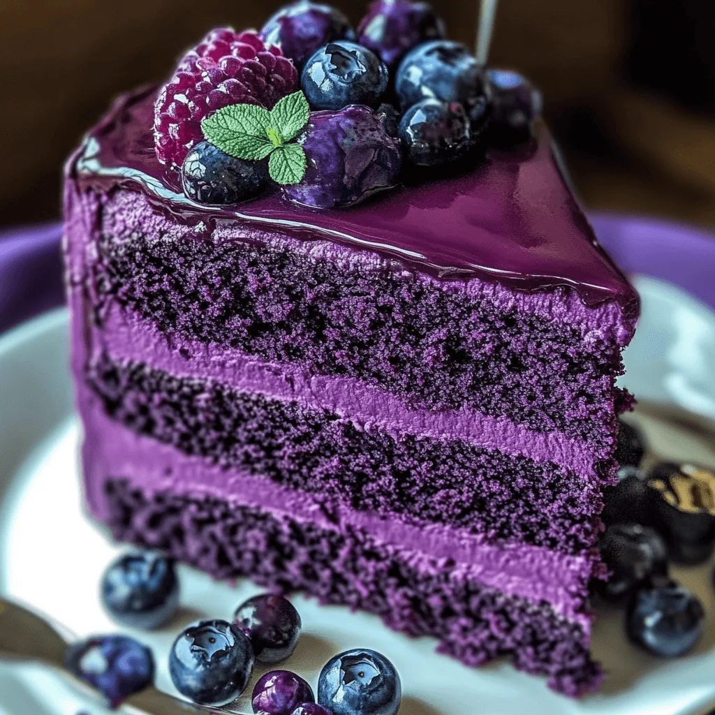 Purple Velvet Cake with Cream Cheese Frosting