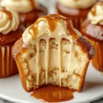 Gooey Salted Caramel Cupcakes