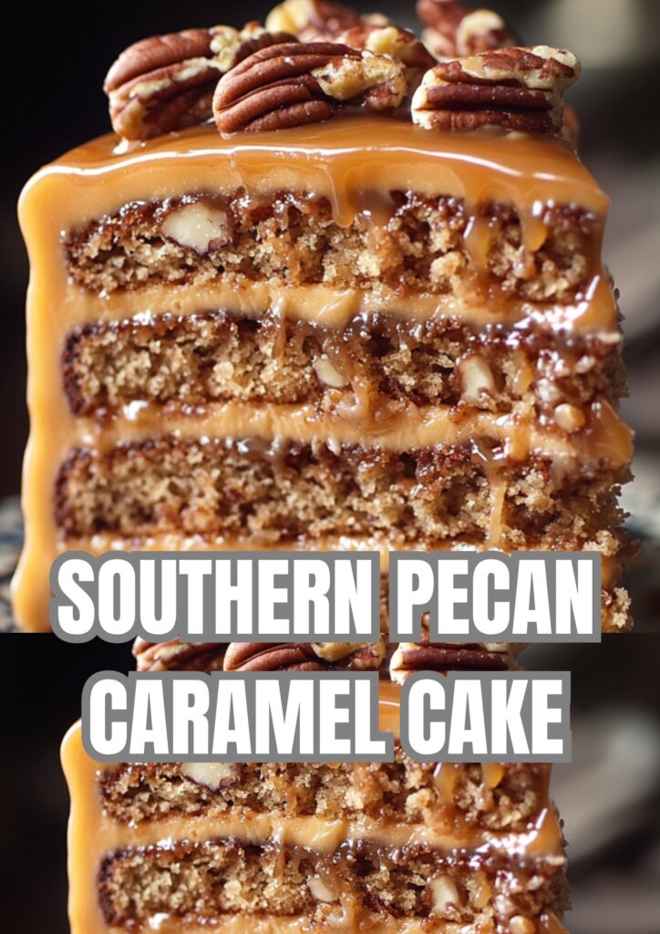 Southern Pecan Caramel Cake