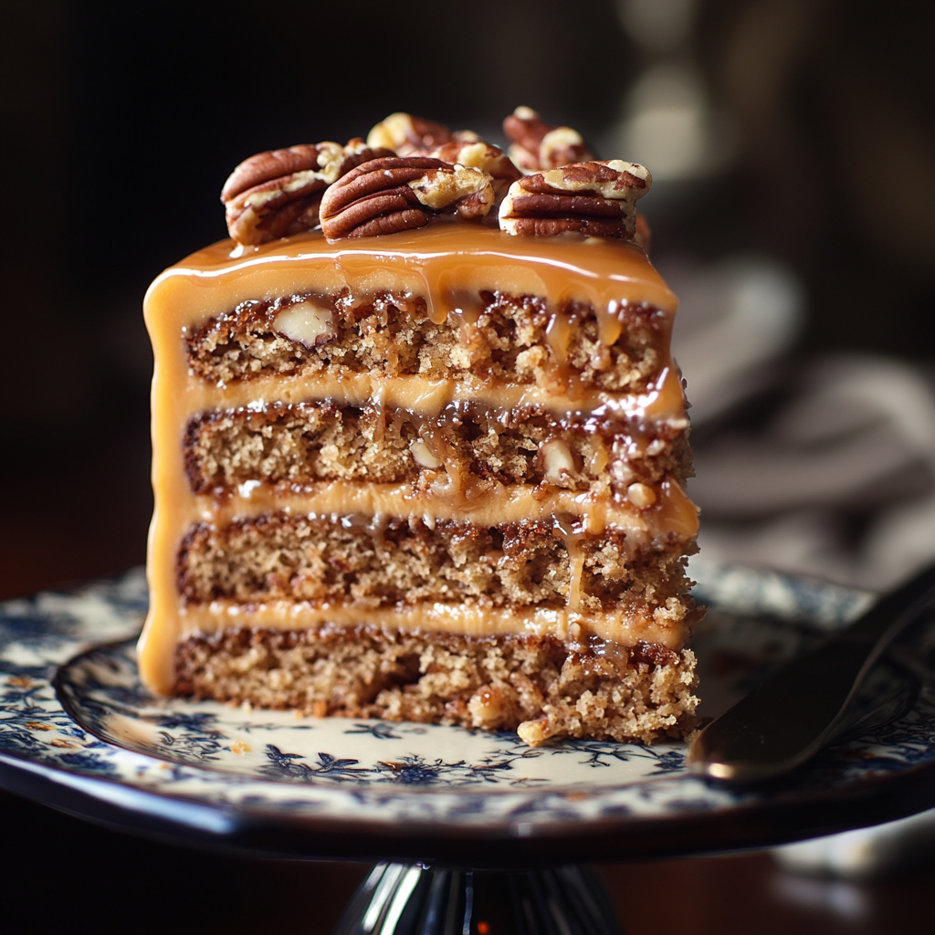 Southern Pecan Caramel Cake