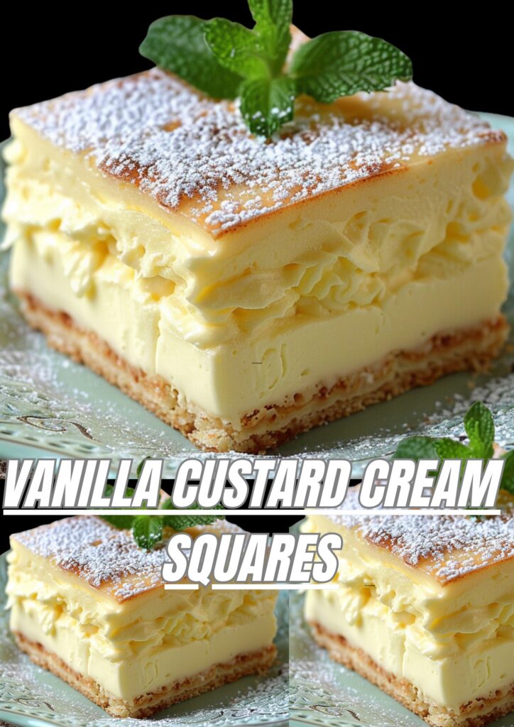 Vanilla Custard Cream Squares