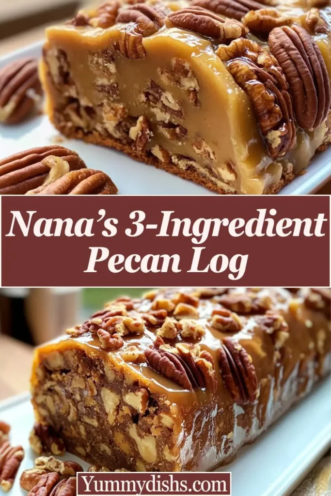 Nana’s 3-Ingredient Pecan Log-pinterest