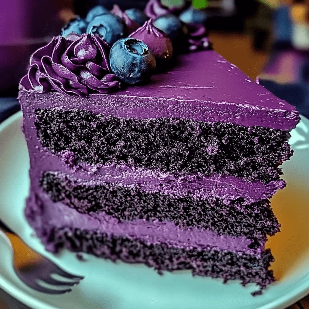 Purple Velvet Cake with White Chocolate Cream Cheese Frosting