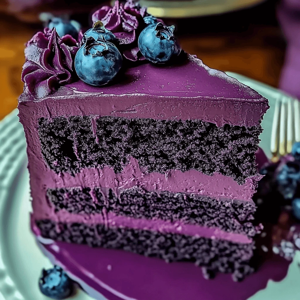 Purple Velvet Cake with White Chocolate Cream Cheese Frosting