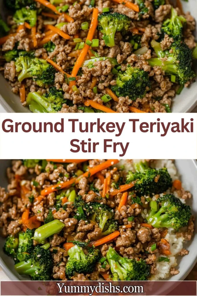 Ground Turkey Teriyaki Stir Fry-pinterest