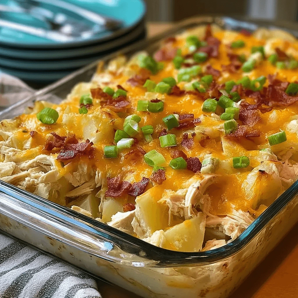 Cheesy Chicken Potato Casserole