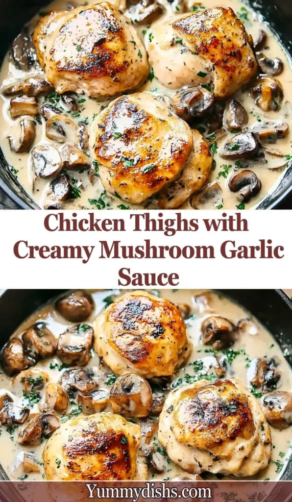 Chicken-Thighs-Creamy-Mushroom-Garlic-Sauce-1