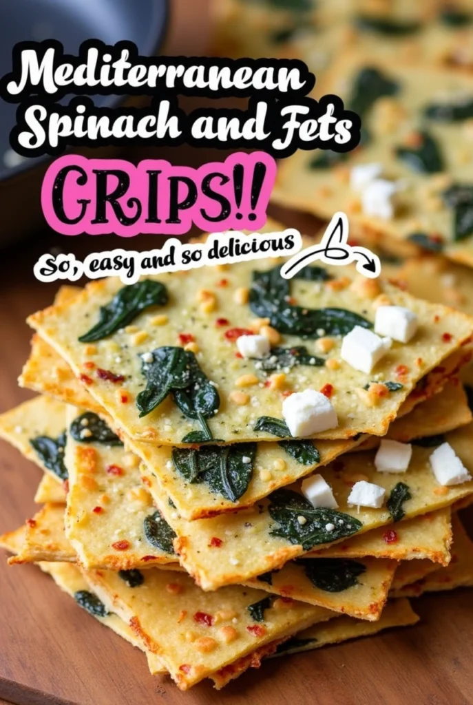 Mediterranean Spinach and Feta Crisps