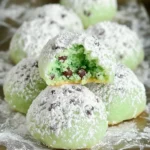 Mint Chocolate Chip Snowball Cookies