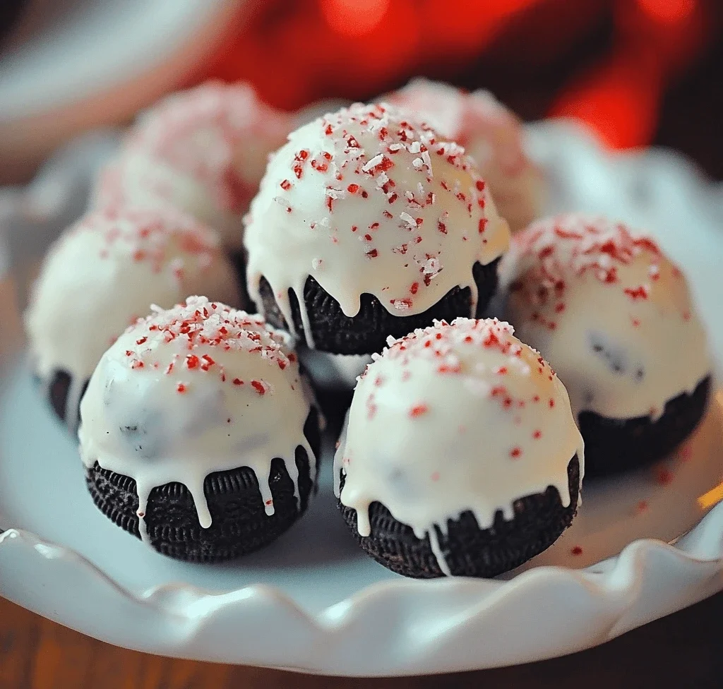Peppermint Oreo Truffles