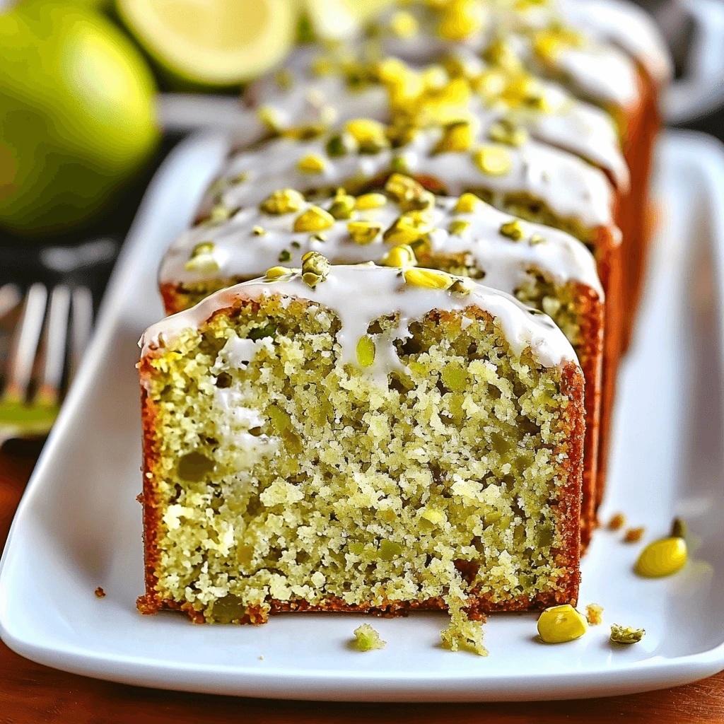Pistachio Lemon Cake Loaf