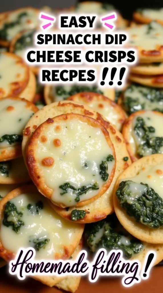 Spinach Dip Cheese Crisps
