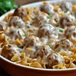 Swedish Meatball Noodle Bake
