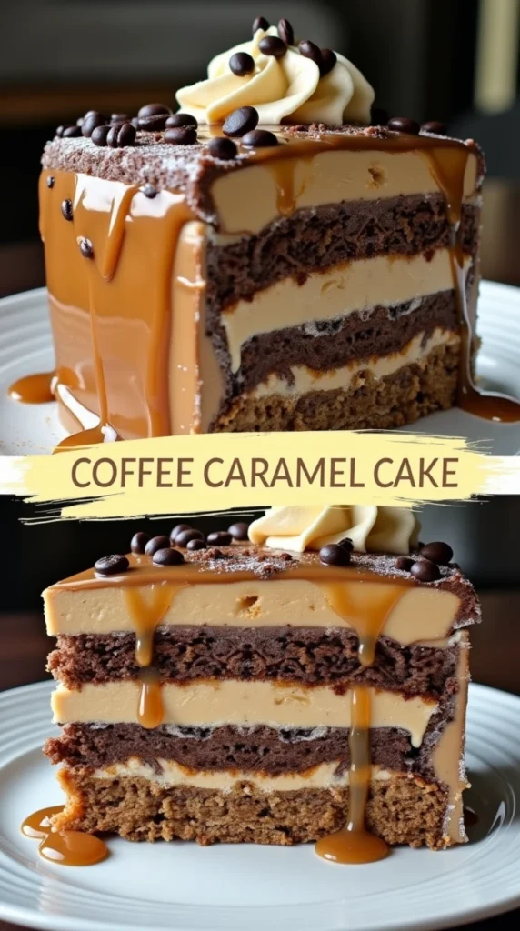 Gooey Coffee Caramel Cake