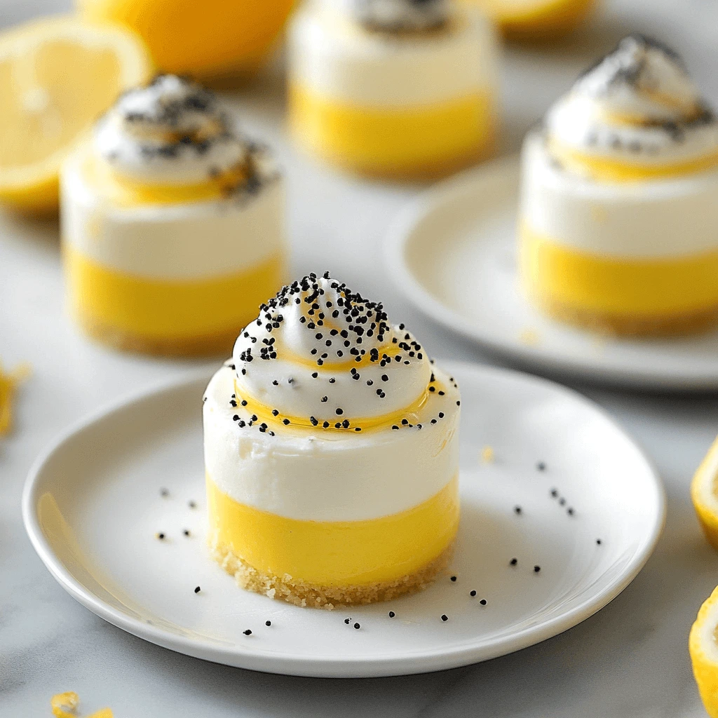 mini lemon dessert cakes with cream