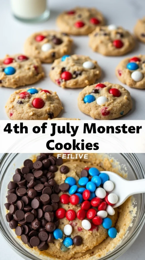 4th of July Monster Cookies