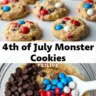4th of July Monster Cookies