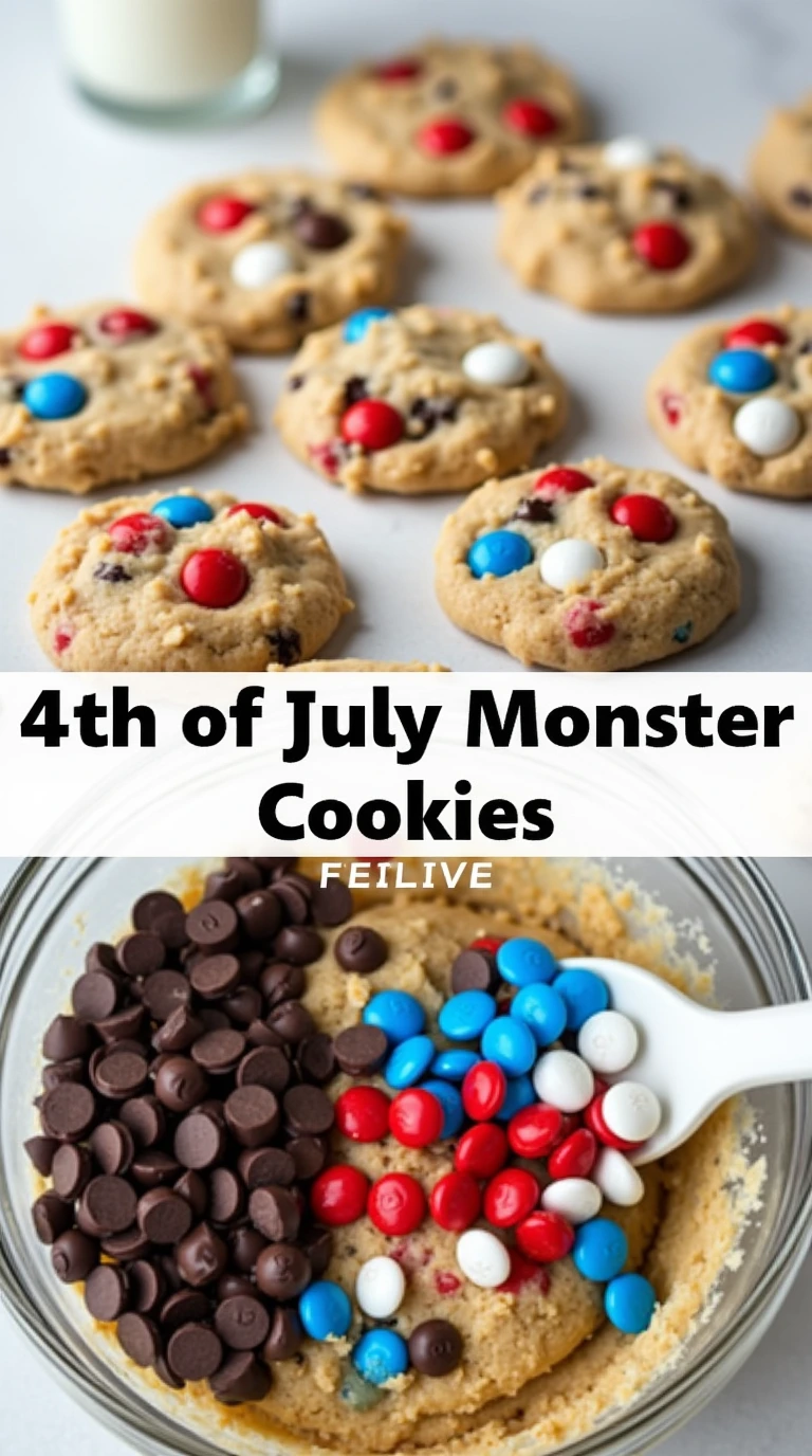 4th of July Monster Cookies