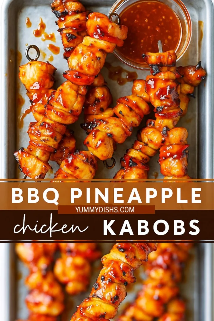 BBQ Pineapple Chicken Kabobs