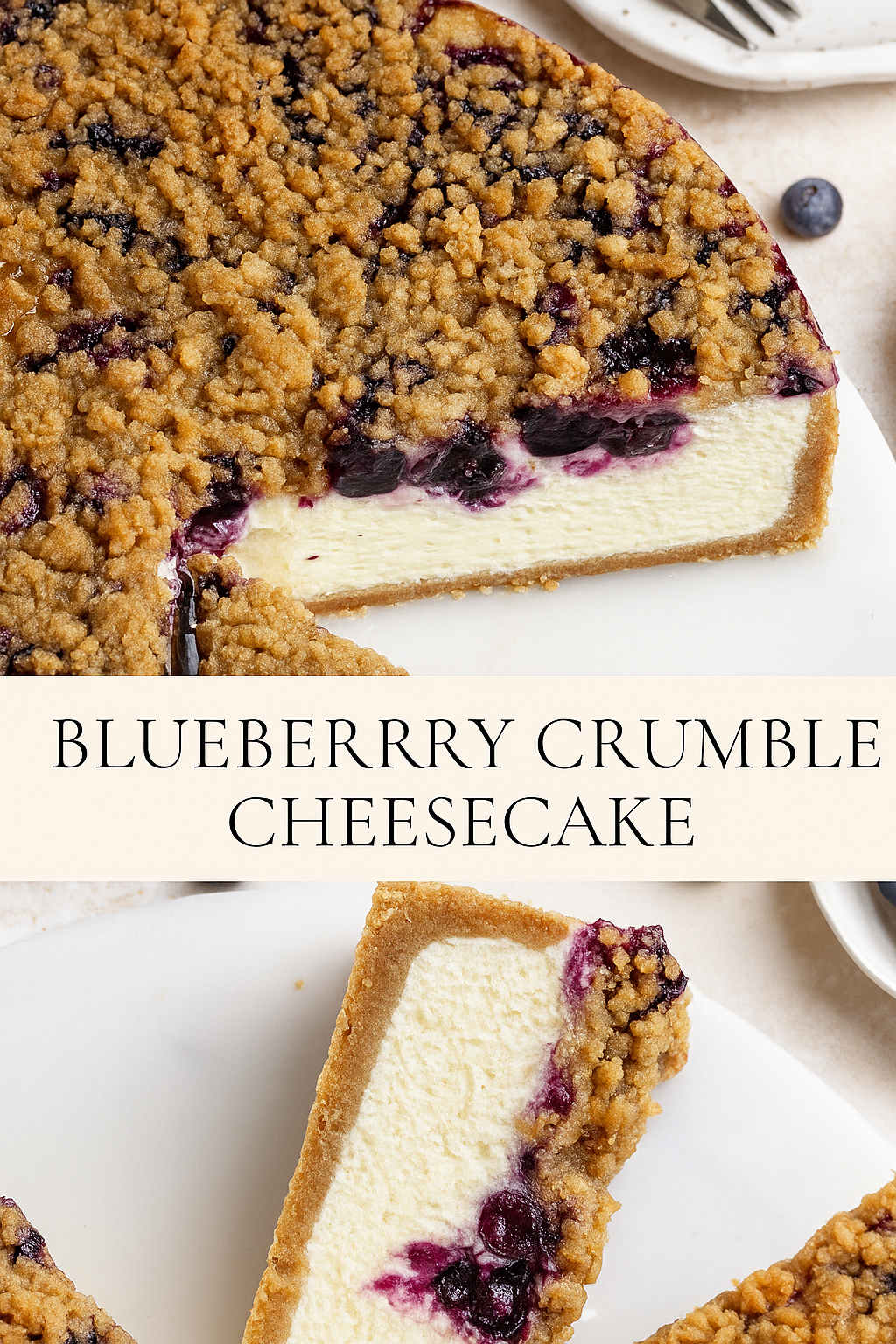 Blueberry Crumble Cheesecake
