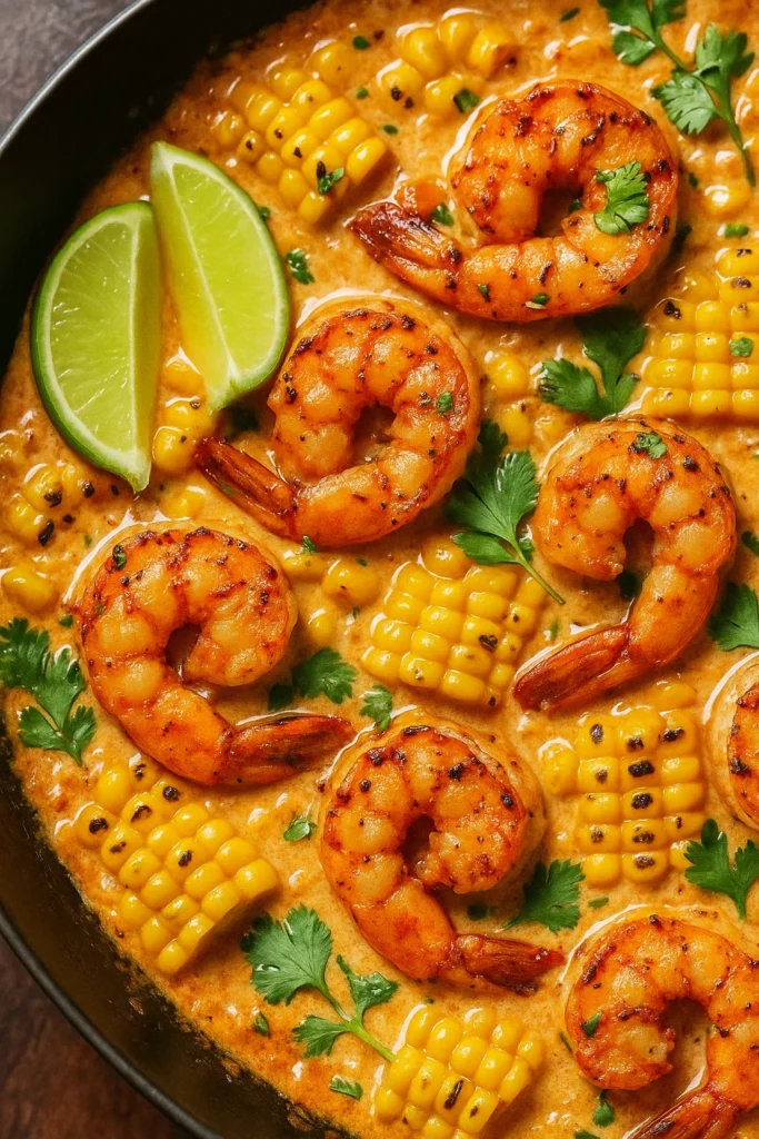 Mexican Street Corn and Shrimp