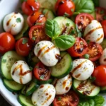 Summer Cucumber Caprese Salad