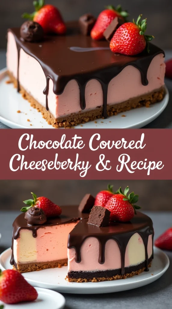 Chocolate Covered Strawberry Cheesecake