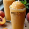 frozen peach lemonade slushie