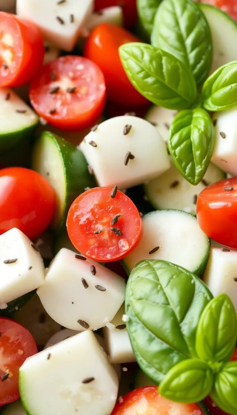 Summer Cucumber Caprese Salad