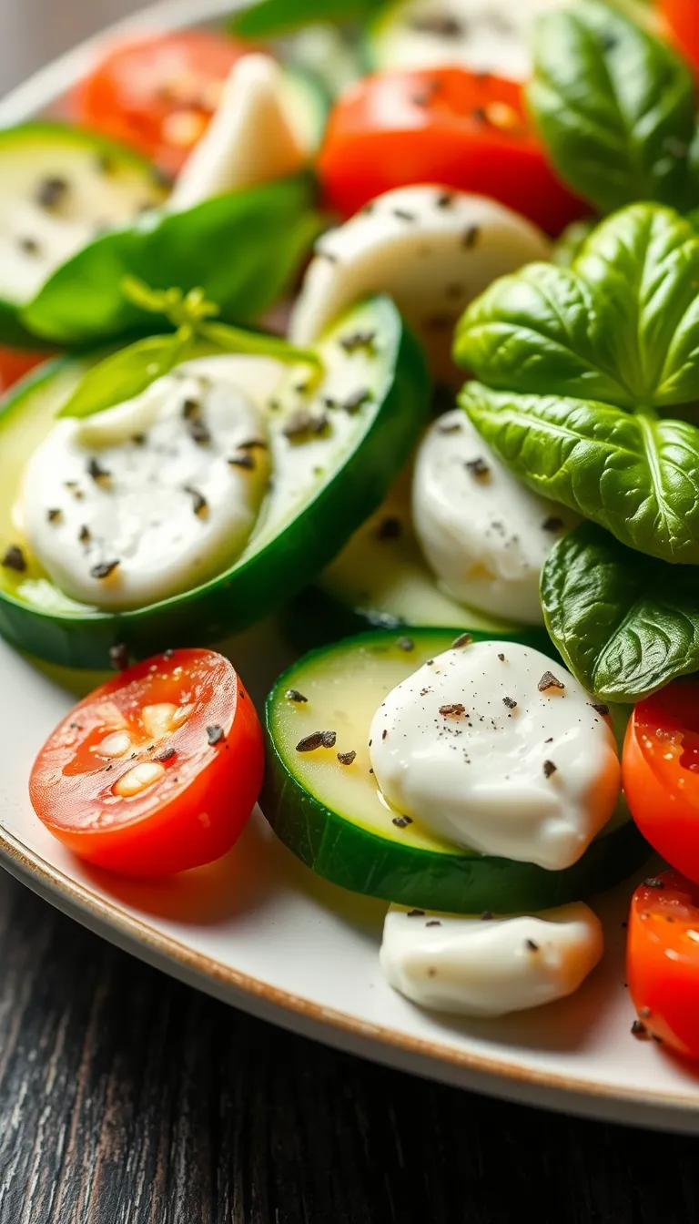 Summer Cucumber Caprese Salad