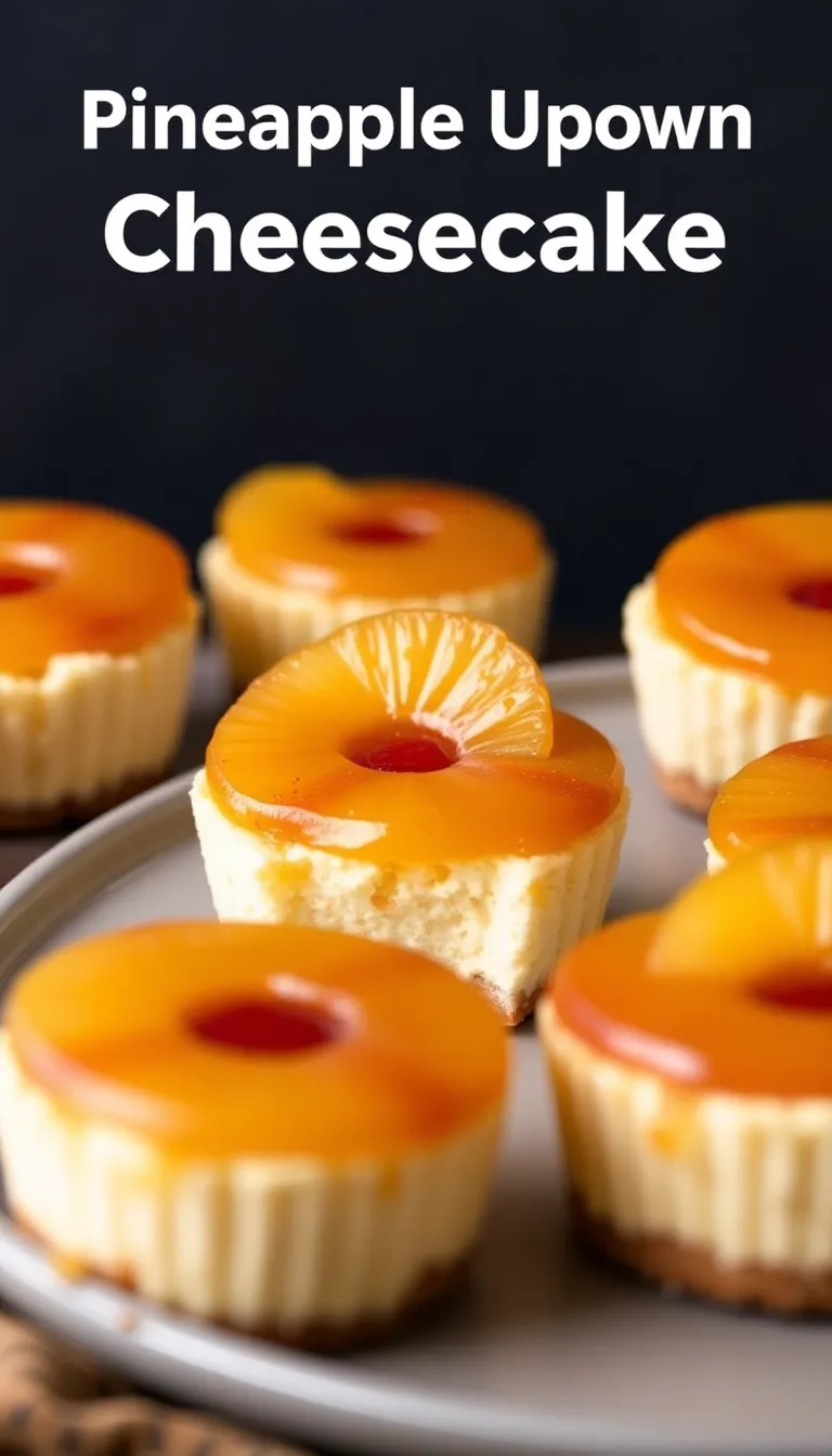 Mini Pineapple Upside-Down Cheesecakes
