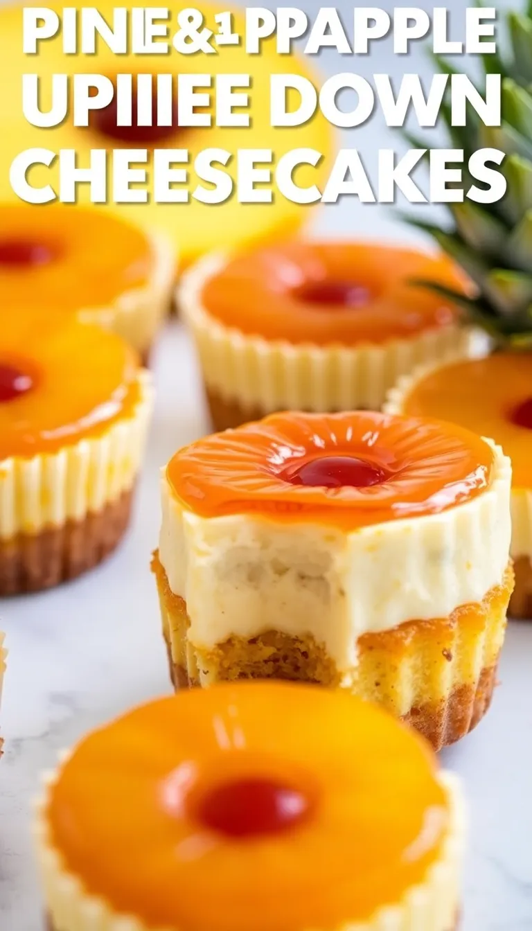 Mini Pineapple Upside-Down Cheesecakes