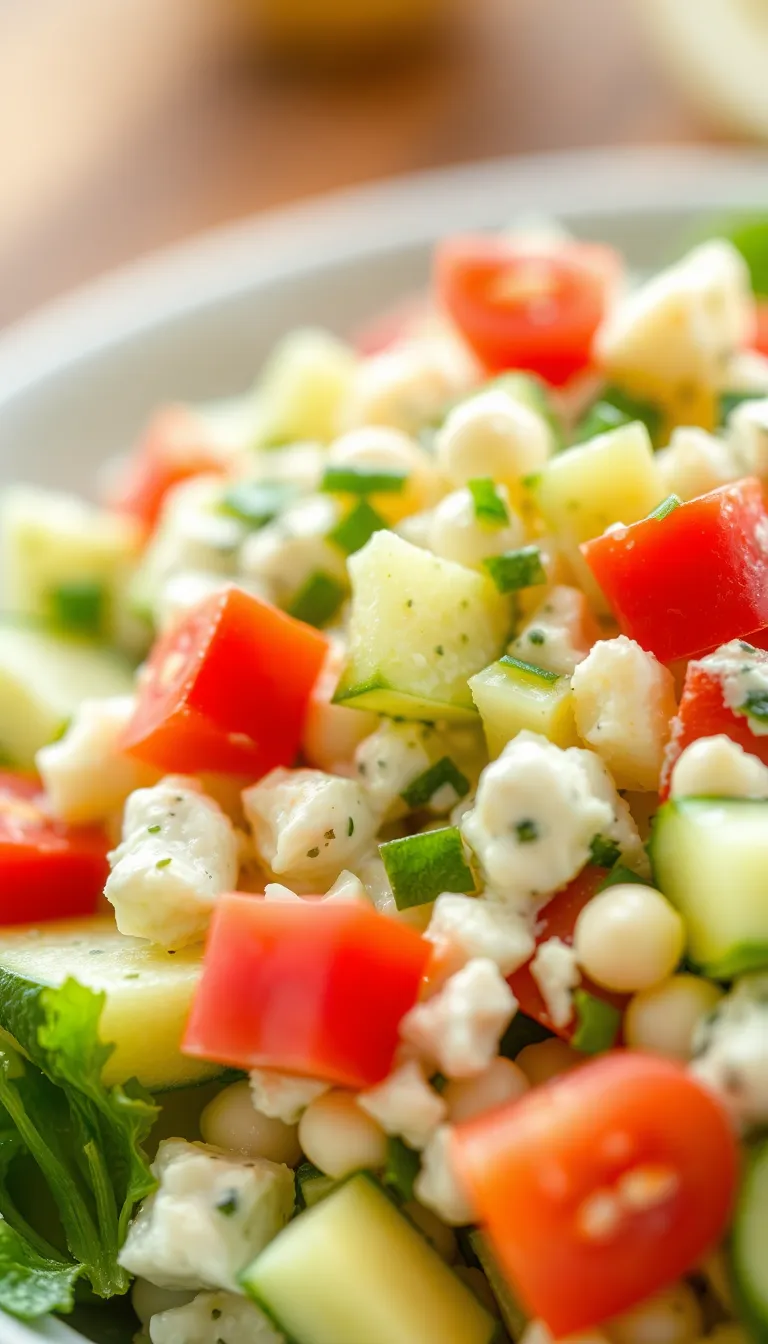 Healthy Creamy Cucumber Salad 