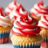 Red White and Blue Patriotic Cupcakes