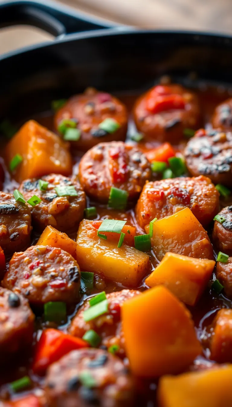 Summer Sausage Skillet with Andouille Sausage