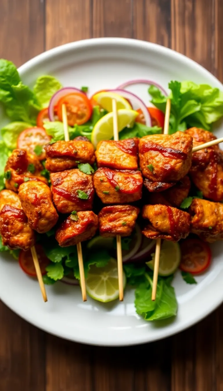 BBQ-Chicken-Skewer-Salad