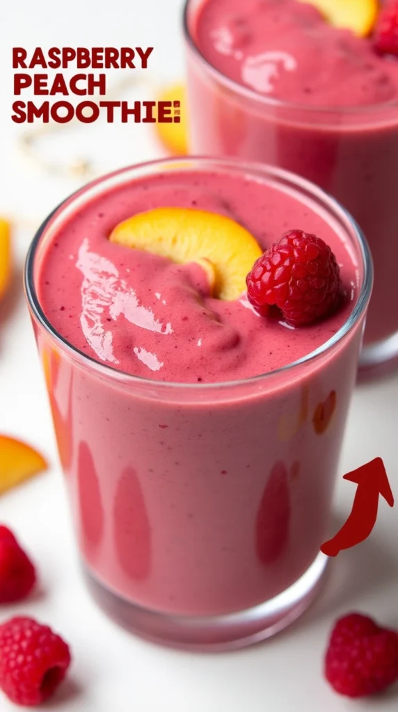 raspberry peach smoothie