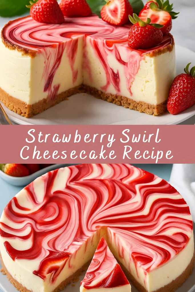 Strawberry Swirl Cheesecake