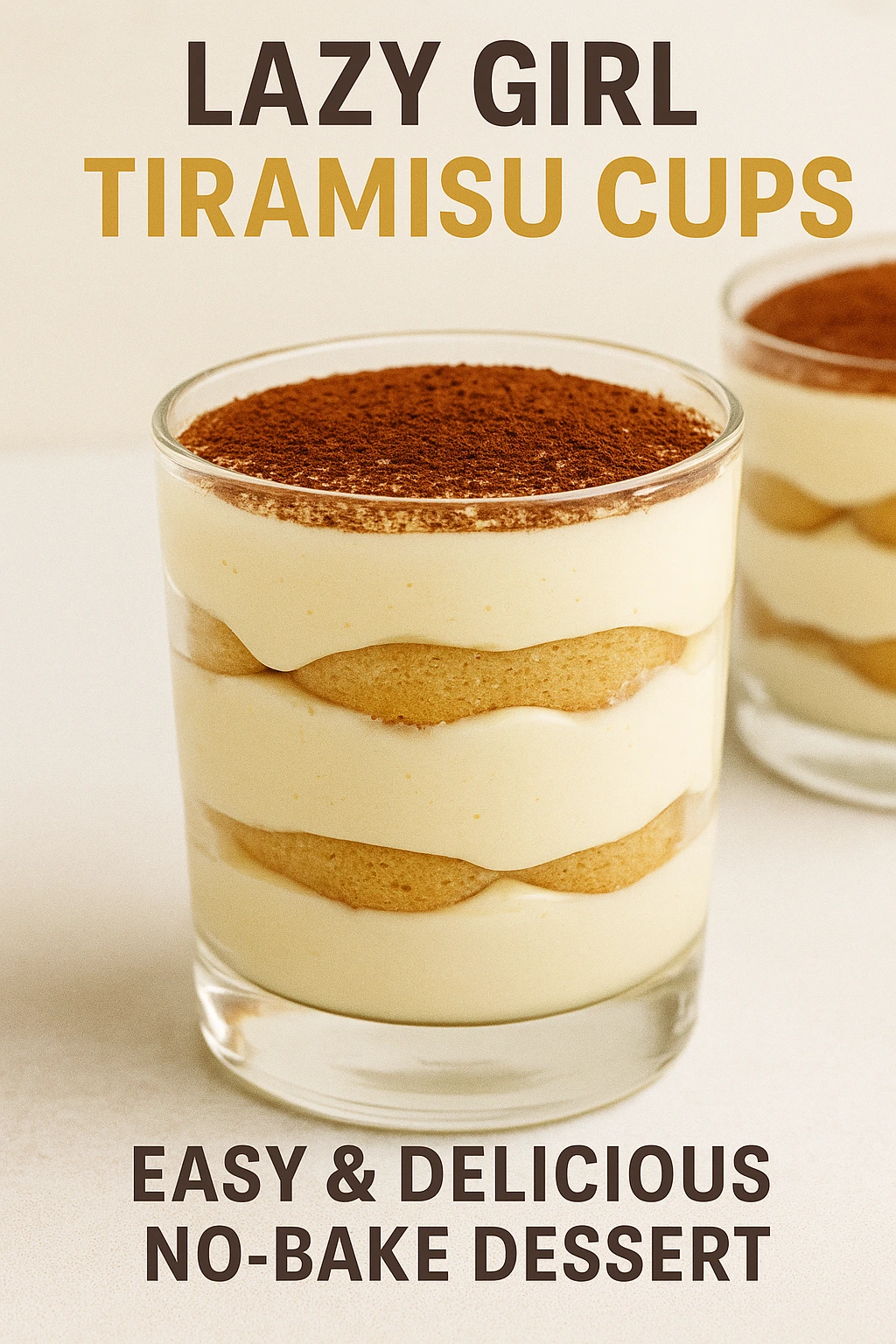 Lazy Girl Tiramisu Cups